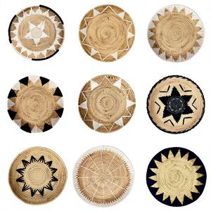 Plato Decorativo de Pared Tejido en Jacinto de Agua y Algodón Estilo Art Deco Vietnamita para Decoración del Hogar y la Oficina, Regalo de Cumpleaños - Product Image 1