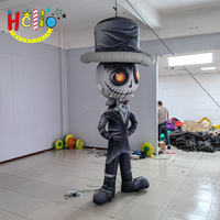 Vente en gros de personnages géants effrayants pour Halloween Diable de la mort Décoration extérieure gonflable pour Halloween
