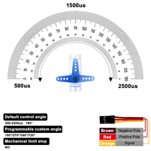 PTK 8816 SSG-D Servos numériques tout métal 16KG de taille moyenne pour système de gouvernail d'hélicoptère <span class=keywords><strong>RC</strong></span> Turboprop KST 589 - Product Image 6