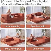 Unisofa Tanzuo, Muebles de Lujo, Sofá Seccional Reclinable para Sala de Estar, Sofá Cama Plegable Moderno de Tela