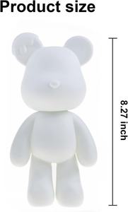 Peinture DIY Violence Bear Bearbricks Peinture fluide manuelle Décoration créative de la maison Décoration de la chambre Figurine de poupée faite à la main Jouets Cadeau - Product Image 2
