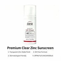 Crème solaire sans huile à la niacinamide SPF46 avec pompe, recommandée par les dermatologues, protection UVA UVB pour usage intérieur et extérieur