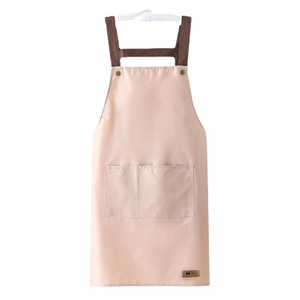 Cloud-Shaped Overalls <b>Apron</b> Waterproof Oilproof Kitchen Home Use Adult Unisex Solid Color With Straps Storage Pocket - Product Image 4