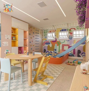 Zona de Juegos Infantil Personalizada y Colorida, Equipo de Juegos de Imitación para Interiores, Casa de Juegos para Niños, Equipo de Juegos Suaves con Tobogán - Product Image 2