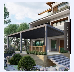 Pergola en aluminium pour extérieur, pour cour, patio et <span class=keywords><strong>cuisine</strong></span>, protection solaire, protection contre la pluie, <span class=keywords><strong>abri</strong></span>, taille et couleur personnalisées - Product Image 3