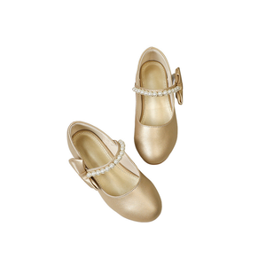 Chaussures de princesse pour filles en gros, chaussures élégantes à nœud argenté pour enfants, chaussures de danse - Product Image 6