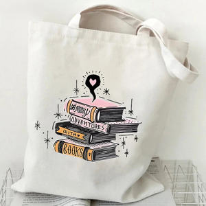 Solo una ragazza che ama i libri di tela Tote Bag riutilizzabili da donna borsa Shopper libri di moda leggere borse per amanti - Product Image 2