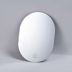 Fabrika özelleştirilmiş duvara monte tek taraflı şarj edilebilir ışıklı Oval ayna - Product Image 5