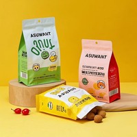 Op maat bedrukte, vochtbestendige, hersluitbare staande pouch met transparant venster, voedselveilige kunststof verpakking voor huisdierenvoer en sushi