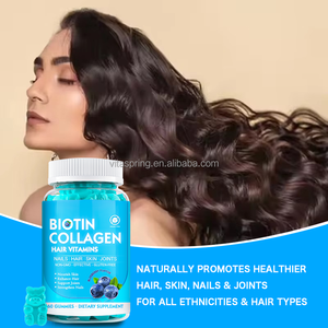 Superventas al por mayor marca privada crecimiento del cabello fuerza biotina 10000mcg gomitas para el cabello suplemento de vitamina para el cabello piel uñas - Product Image 4