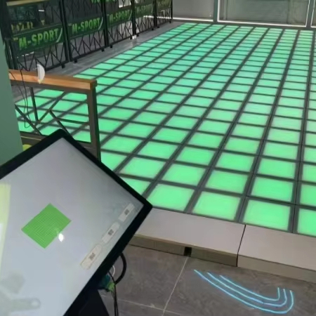 Activated LED Floor Light Interactive Pressure Sensitive Game Floor Tile Lamp for Kids Amusement Park