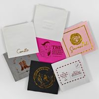 Serviettes en papier noires personnalisées avec logo pour fête, cocktail, boisson, bar, animaux de compagnie, chiens, etc.