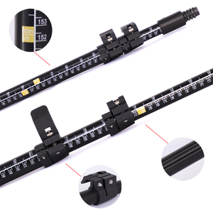 Barra di misura telescopica zincata regolabile da 4m con estensione per sport all'aperto/alluminio per uso interno - Product Image 4