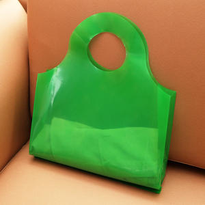 Bolsas de Plástico Personalizadas para Compras con Logotipo de Marca, Bolsas Rosas Recicladas para Comercio Minorista con Asa de Transporte - Product Image 3