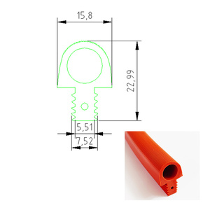 Mushroom Type Heat Resistant Waterproof Door <strong>Seal</strong> <strong>Brush</strong> Weather <strong>Strip</strong> Silicone <strong>Seal</strong> Bar Wear-resistant Anti-aging Sealing <strong>Strip</strong> - Product Image 2