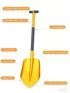 Pousse-neige portable en aluminium avec poignée pour les aventures en plein air - Product Image 3