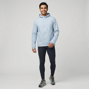 Veste de pluie zippée à manches longues de haute qualité pour hommes support coupe-vent imperméable pour l'hiver à l'extérieur nouvel état High Street - Product Image 1