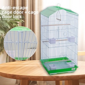 <span class=keywords><strong>Cage</strong></span> à oiseaux de luxe en bois massif et en fer - Grande volière d'intérieur pour perroquets et petits oiseaux - Product Image 4