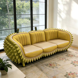 Divano Letto a Forma di Durian di Alta Qualità, Stile Esotico, Cuscino Morbido, Seduta Decorativa Ispirata al Tropico per Caffè e Studi a Tema - Product Image 1