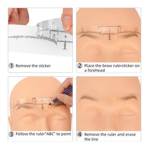 Parche desechable para mapeo de cejas, regla guía para microblading y kits de tatuaje PMU - Product Image 6
