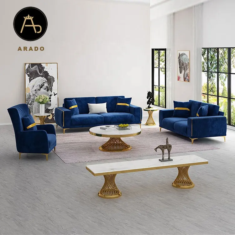 Love Seat Sofa American Style Sofa Set Living Room Furniture Velvet Fabric Sofa Set Home Furniture Antique Classic Arado CN;GUA