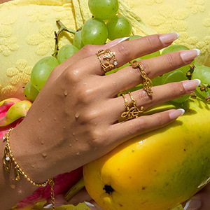 Bague réglable à double couche en forme de note de musique, bijoux en or, cadeau unisexe - Product Image 3