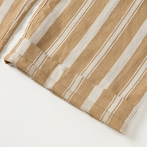Pantaloni <span class=keywords><strong>a</strong></span> Gamba Larga da Donna in Misto <span class=keywords><strong>Lino</strong></span> <span class=keywords><strong>a</strong></span> <span class=keywords><strong>Righe</strong></span> Verticali, Vita Alta, Traspiranti - Product Image 4
