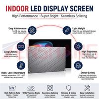 Pantalla LED para Interiores SMD P1.86 P2 P2.5, Panel de Pantalla LED de Instalación Fija, Precio de Panel LED, Tablero Publicitario LED, Video Wall LED a Todo Color