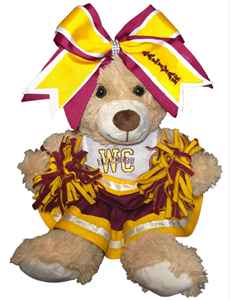 Ensemble cadeau uniforme de cheerleading moderne Emily Rose de 14 pouces, 6 pièces, chaussures de gymnastique pour poupée et accessoires pompons pour femmes (spandex/polyester) - Product Image 3