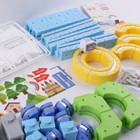 Jeu de construction de train magnétique 190 pièces, circuit ferroviaire DIY, jouet éducatif STEM pour enfants
