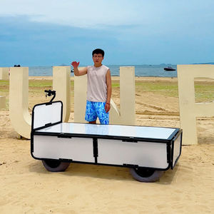 아웃도어 해변 카트: 산업용 전동 소형 운반 카트, <span class=keywords><strong>4</strong></span>륜 플랫폼 화물 핸드 트롤리 - Product Image 6