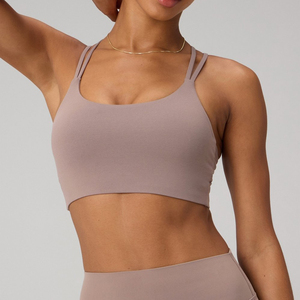 Reggiseno Sportivo da Donna Personalizzato OEM in Spandex Nylon Elasticizzato a Quattro Vie con Collo a Spaghetto per Yoga e Fitness - Product Image 2