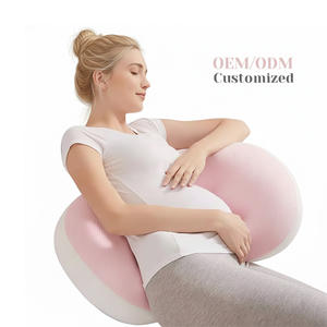 Bantal Penyangga Perut Ibu Hamil Portabel Custom dengan Sarung yang Dapat Dilepas dan Dicuci, Mendukung Kaki, Punggung, Lutut, Bantal Ibu Hamil untuk Perjalanan - Product Image 1