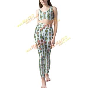 Mallas de yoga con estampado personalizado de cintura alta para mujer, mallas de entrenamiento sin costuras, opción múltiple para uso en el gimnasio, suministro al por mayor - Product Image 1