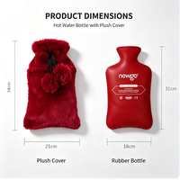 Compresse de gel réutilisable chaude et froide avec housse en peluche amovible, chauffe-mains en forme de bouteille pour la thérapie corporelle, logo personnalisé disponible