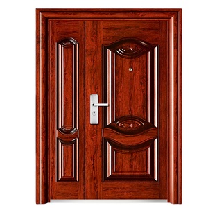 Socool porta di sicurezza in acciaio esterno uno e mezza doppia foglia Design moderno con superficie finita per applicazione esterna - Product Image 1