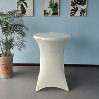 Housses de table de bar en tissu tissé durable et réutilisable, 10 % élasthanne, 90 % polyester, pour banquets, mariages, cocktails et événements - Personnalisables