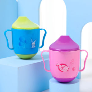 Tasses <span class=keywords><strong>d</strong></span>'alimentation manuelles <span class=keywords><strong>anti</strong></span>-coliques pour bébés, motif dessin animé, sans BPA, 100% PP de qualité alimentaire, 0-12 mois, écologiques, avec poignée, <span class=keywords><strong>d</strong></span>ébit moyen, pour l'extérieur - Product Image 1