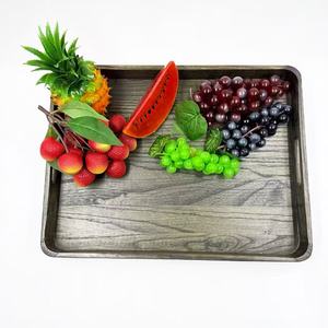 Solid Wood <b>Storage</b> <b>Tray</b> Rectangle Distressed Finish Multifunctional Living Room Fruit Tea Snack Serving <b>Tray</b> - Product Image 1