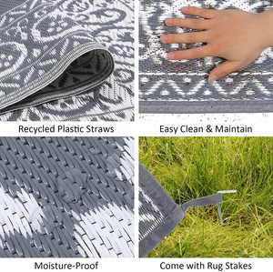 <span class=keywords><strong>Tapis</strong></span> d'Extérieur Réversibles pour Camping-Car 9 X 12 Promotion <span class=keywords><strong>Tapis</strong></span> de Sol Résistant aux Intempéries avec Boucles d'Angle pour Patio <span class=keywords><strong>et</strong></span> Camping <span class=keywords><strong>Noir</strong></span> <span class=keywords><strong>Blanc</strong></span> - Product Image 6
