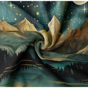 Tapiz de Mandala para dormitorio, sala de estar y decoración del hogar, arte de pared de paisaje natural de montaña personalizado para Halloween - Product Image 3