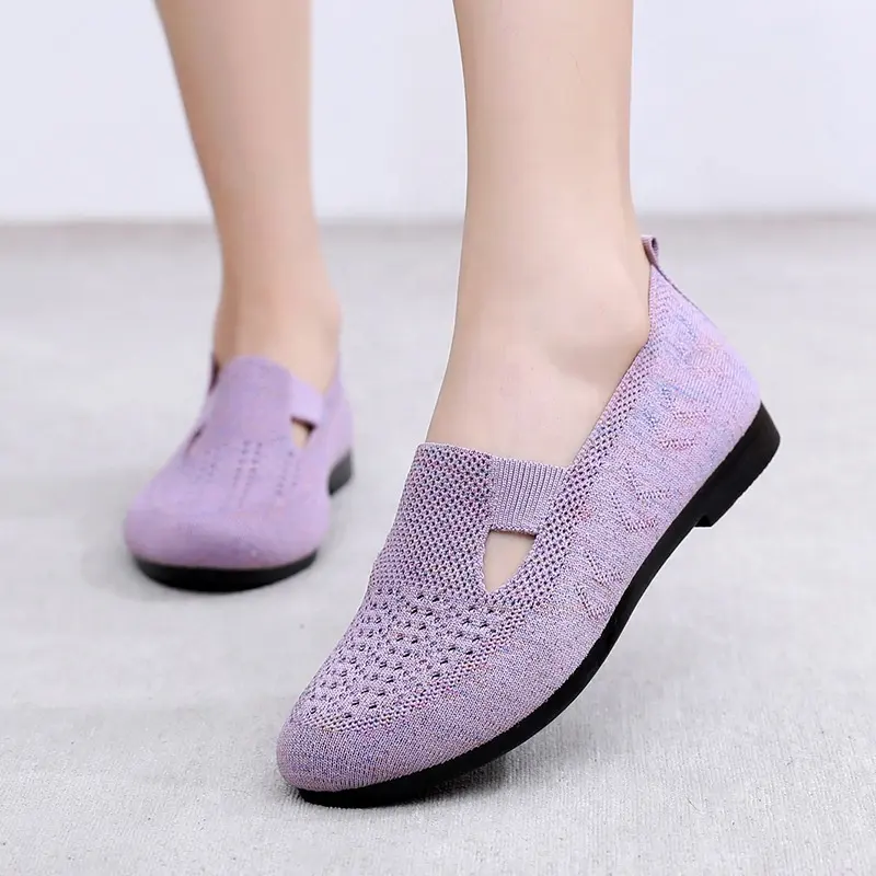 Cheap wholesale casual women walking shoes flat mesh breathable sneakers ladies casual shoes women sandals