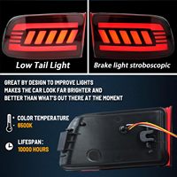 Feu arrière LED à lentille rouge, réflecteur de pare-chocs, feu antibrouillard, feu de jour, feu de freinage, clignotant, ensemble de feux pour Toyota 4 Runner 2003-2005