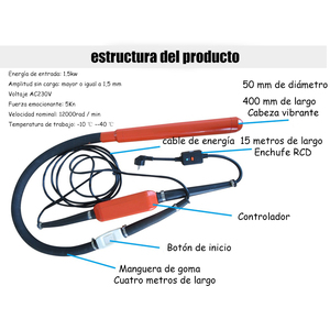 गर्म के साथ एसी 110V उच्च आवृत्ति पोर्टेबल थरथानेवाला इलेक्ट्रॉनिक पोकर में पलटना और भीतरी मोटर सिर आंतरिक ठोस थरथानेवाला - Product Image 5