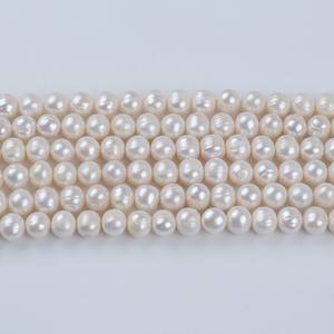 ไข่มุกน้ำจืดสีขาวขนาด 10-11 มม. ของ Zhuji Wholesale แสงเงาสวยงาม ทรงมันฝรั่ง ผลิตภัณฑ์กึ่งสำเร็จรูปสำหรับงาน DIY - Product Image 3