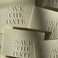 Impresión de Tarjetas de Papel con Relieve de Algodón Personalizadas para Agradecimiento Empresarial, Tarjetas de Papel con Relieve Empresarial
