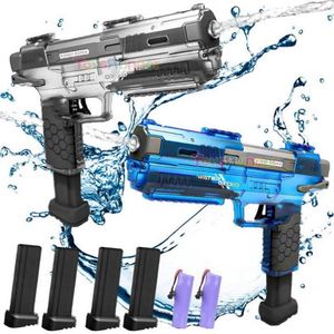 Pistola de Agua Eléctrica de Alta Capacidad para Niños, Operada Manualmente con Funciones Automáticas Integradas, Espectáculo de Luces, Juguete Electrónico - Product Image 2
