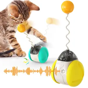 Cat Toys Wholesale Suppliers Tease Cat Stick Pet Swing Balance Car Interactive Cat Sound Tumbler Toy