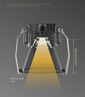 WP34011D Moderne Noir IP65 Étanche LED Projecteur 7W 12W 20W 25W Plafond Encastré Downlight Pour Couloir Salle De Bains Cuisine