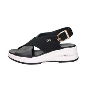 Sandales compensées Donna Serena pour femme, noires, talon de 5 cm, taille 40, chaussures de marche confortables - Product Image 1